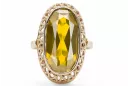Anneau Artisanat vintage Péridot jaune Or jaune 14 carats vrc129y
